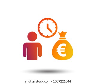 Bank Loans Sign Icon. Get Money Fast Symbol. Borrow Money. Blurred Gradient Design Element. Vivid Graphic Flat Icon. Vector