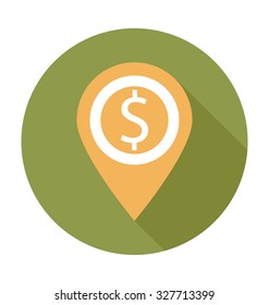 
Bank Location Colored Vector Illustration

