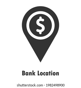 Bank location icon design vector
