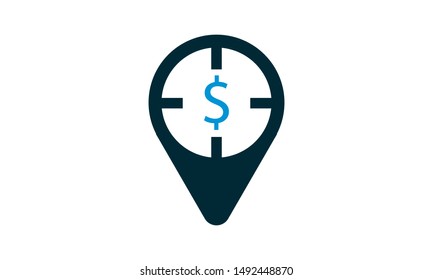 Bank location icon vector image