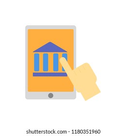 Bank location vector icon