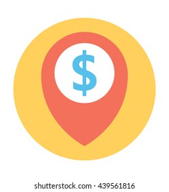 Bank location Vector Icon