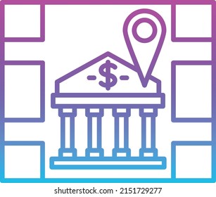 Bank Location vector icon. Can be used for printing, mobile and web applications.