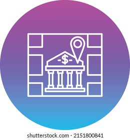 Bank Location vector icon. Can be used for printing, mobile and web applications.