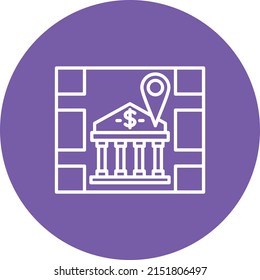 Bank Location vector icon. Can be used for printing, mobile and web applications.