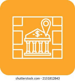 Bank Location vector icon. Can be used for printing, mobile and web applications.