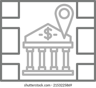 Bank Location vector icon. Can be used for printing, mobile and web applications.