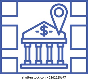 Bank Location vector icon. Can be used for printing, mobile and web applications.