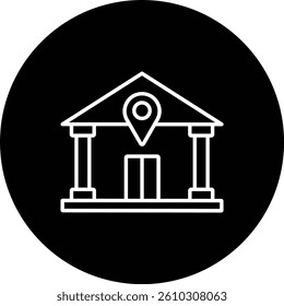Bank Location vector icon. Can be used for printing, mobile and web applications.