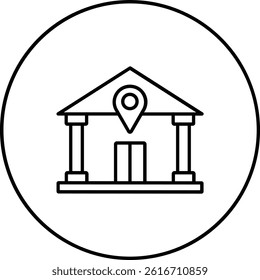 Bank Location vector icon. Can be used for printing, mobile and web applications.
