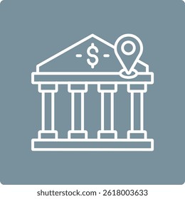 Bank Location vector icon. Can be used for printing, mobile and web applications.