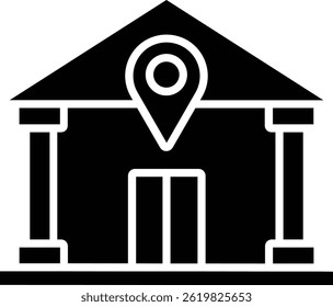 Bank Location vector icon. Can be used for printing, mobile and web applications.