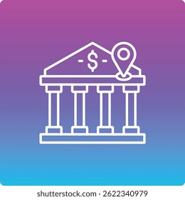 Bank Location vector icon. Can be used for printing, mobile and web applications.