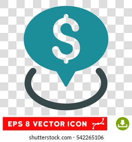 Bank Location vector icon. Image style is a flat soft blue icon symbol.