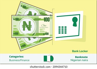 
Bloqueador bancario con un paquete de 100 nigerianos. Componente empresarial, de pagos y financiero de Nigeria. Se puede usar para web, móvil, infografía e impresión.