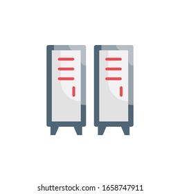 Bank Locker Vector Flat Illustration. Banking and Finance icon