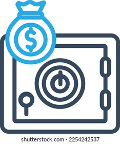 Bank Locker  Vector Icon which is suitable for commercial work and easily modify or edit it
