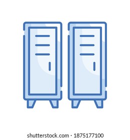  Bank Locker Vector Style illustration. Business and Finance Filled Outline Icon. EPS 10 File