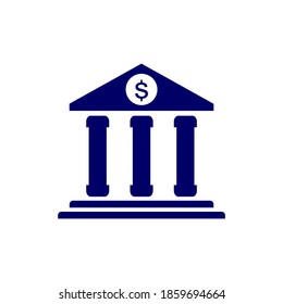 Plantilla vectorial de diseño del logotipo del banco, concepto de diseño del logotipo del negocio, símbolo del icono