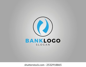 Logotipo del banco, logotipo moderno del banco, Plantilla simple del Vector de Premium del logotipo del banco