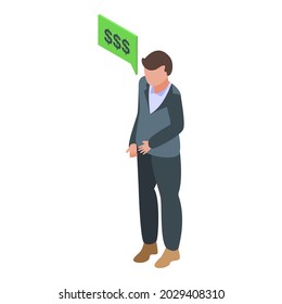 Bank manager icon isometric vector. Business banker. Office transfer