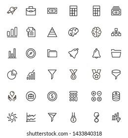 Bank manager line icon set. Collection of high quality black outline logo for web site design and mobile apps. Vector illustration on a white background