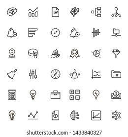 Bank manager line icon set. Collection of high quality black outline logo for web site design and mobile apps. Vector illustration on a white background
