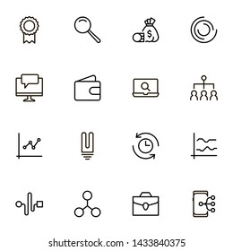 Bank manager line icon set. Collection of high quality black outline logo for web site design and mobile apps. Vector illustration on a white background