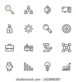Bank manager line icon set. Collection of high quality black outline logo for web site design and mobile apps. Vector illustration on a white background