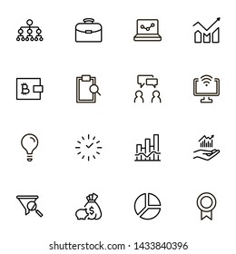 Bank manager line icon set. Collection of high quality black outline logo for web site design and mobile apps. Vector illustration on a white background