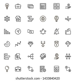 Bank manager line icon set. Collection of high quality black outline logo for web site design and mobile apps. Vector illustration on a white background