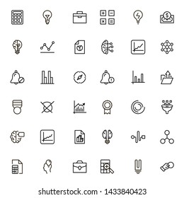 Bank manager line icon set. Collection of high quality black outline logo for web site design and mobile apps. Vector illustration on a white background