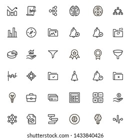 Bank manager line icon set. Collection of high quality black outline logo for web site design and mobile apps. Vector illustration on a white background