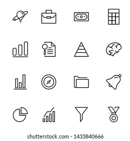 Bank manager line icon set. Collection of high quality black outline logo for web site design and mobile apps. Vector illustration on a white background