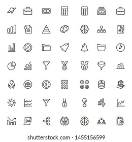 Bank manager line icon set. Collection of high quality black outline logo for web site design and mobile apps. Vector illustration on a white background