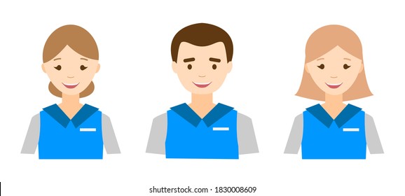 Bank manager. Men and women. Financial consultant. People isolated on white background. Vector illustration.
