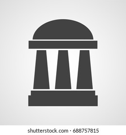Bank or memorial Building vector icon