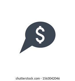 Bank Message related vector glyph icon. Isolated on white background. Vector illustration.