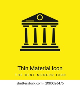 Bank minimal bright yellow material icon