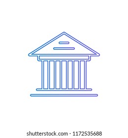 Bank Modern Simple Ui Vector Icon with Gradient Color