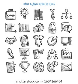 Bank And Money Doodle Line Art Illustration. Hand Drawn Vector Clip Art. Banner Set