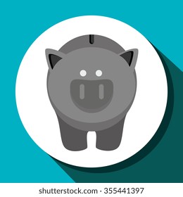 Bank and money savings graphic design, vector illustration