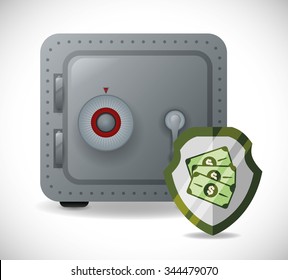 Bank and money savings graphic icons design, vector illustration eps10