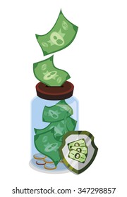 Bank and money savings graphic icons design, vector illustration eps10