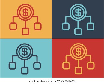 Bank Money Scheme Logo Template, Simple Flat Icon Of Money,scheme,finance