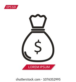 Bank money vector icon