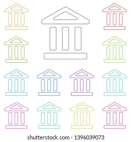 bank multi color icon. Simple thin line, outline vector of web icons for UI and UX, website or mobile application