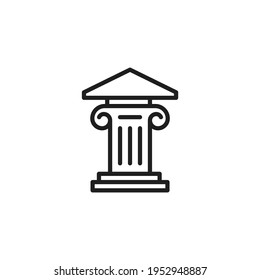 Icono de construcción de banco o museo ilustración vectorial
