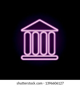 bank neon icon. Elements of bank set. Simple icon for websites, web design, mobile app, info graphics