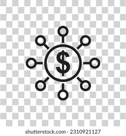 bank network icon , business icon